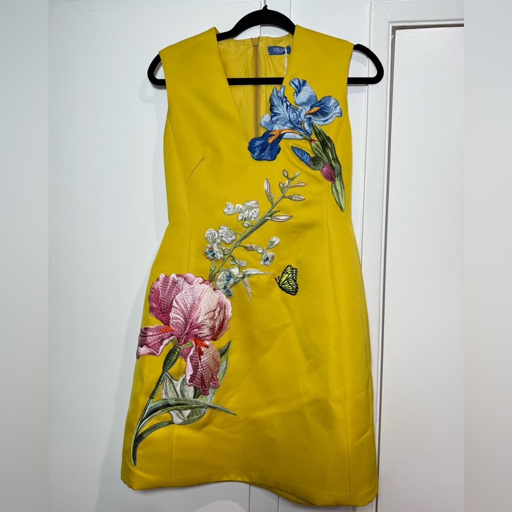 LEO LIN Bree V Neck Embroidery Mini Dress - Picture 10 of 12